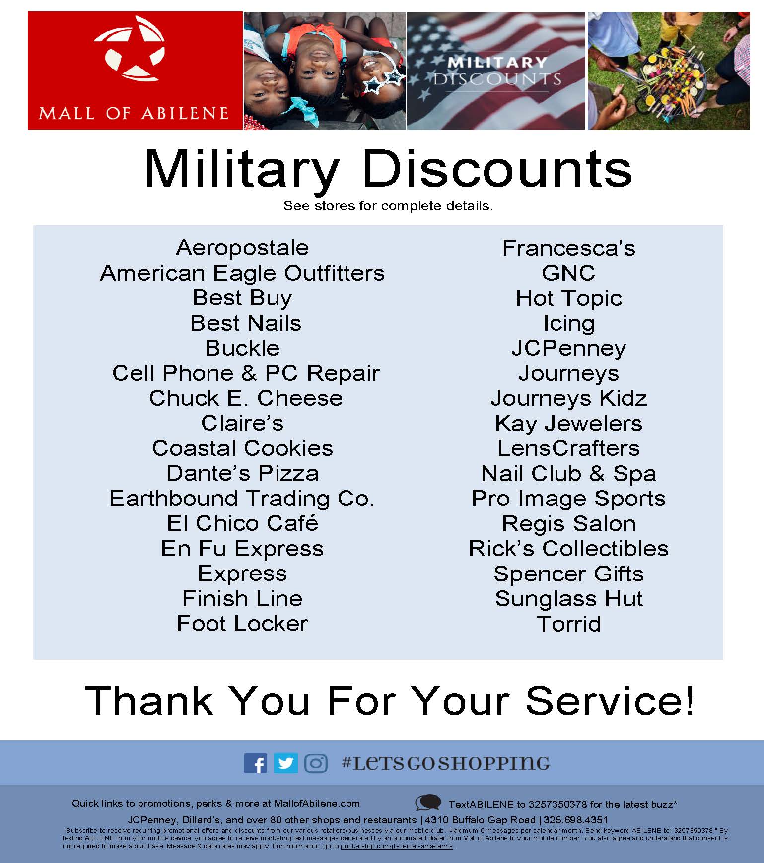 military-discounts-mall-of-abilene